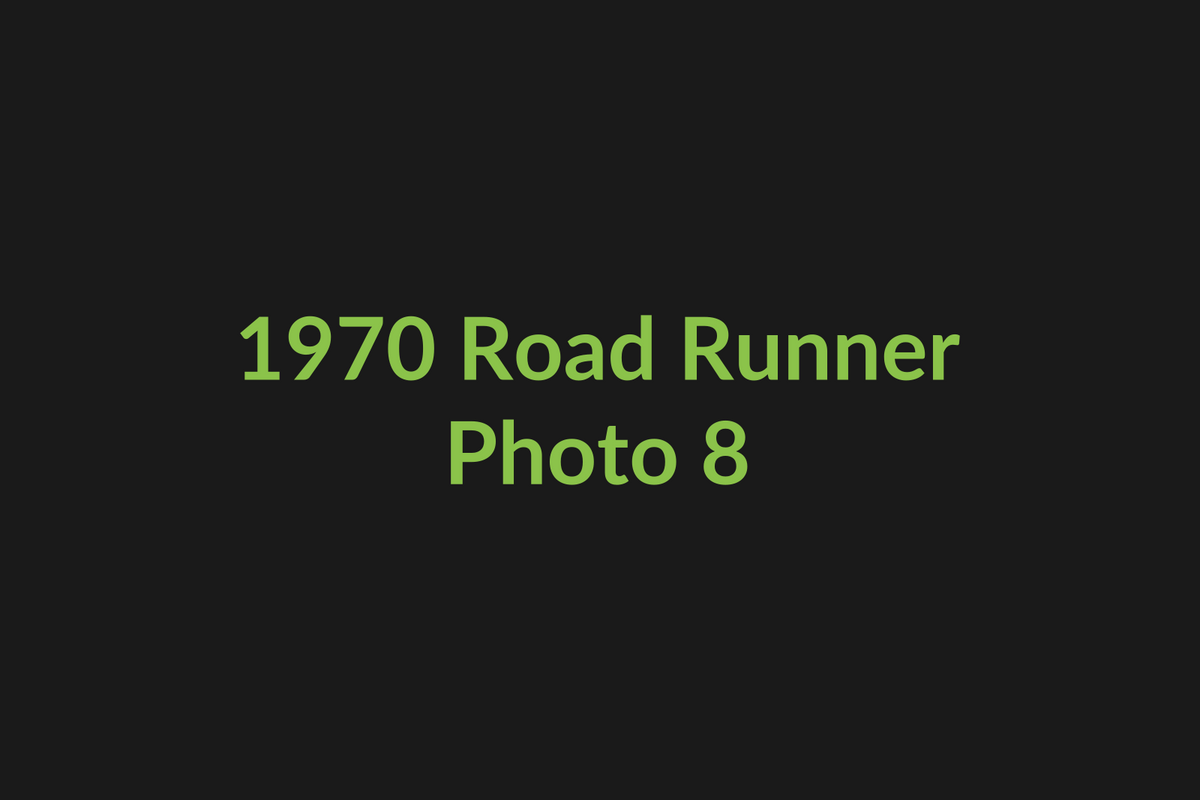 1970 Plymouth Road Runner photo 8