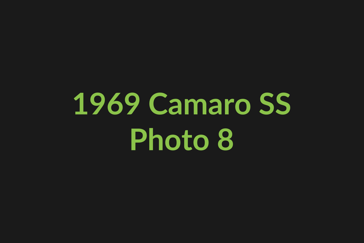 1969 Chevrolet Camaro SS photo 8
