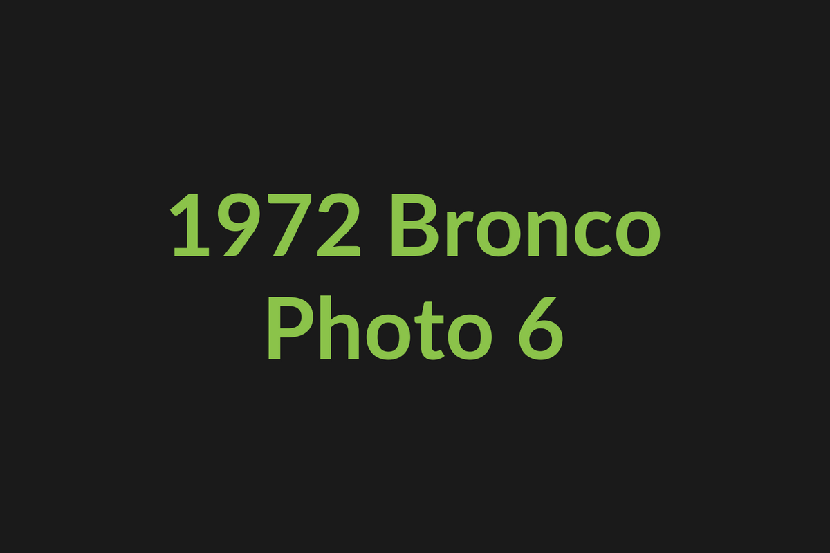 1972 Ford Bronco photo 6