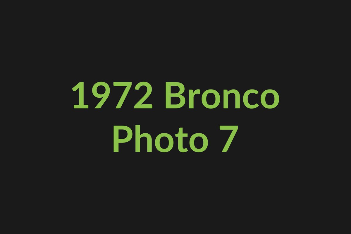 1972 Ford Bronco photo 7