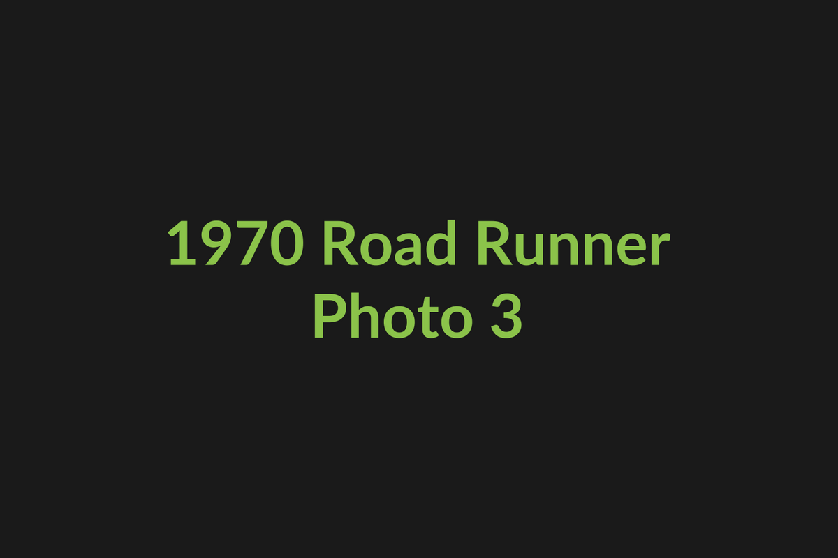 1970 Plymouth Road Runner photo 3