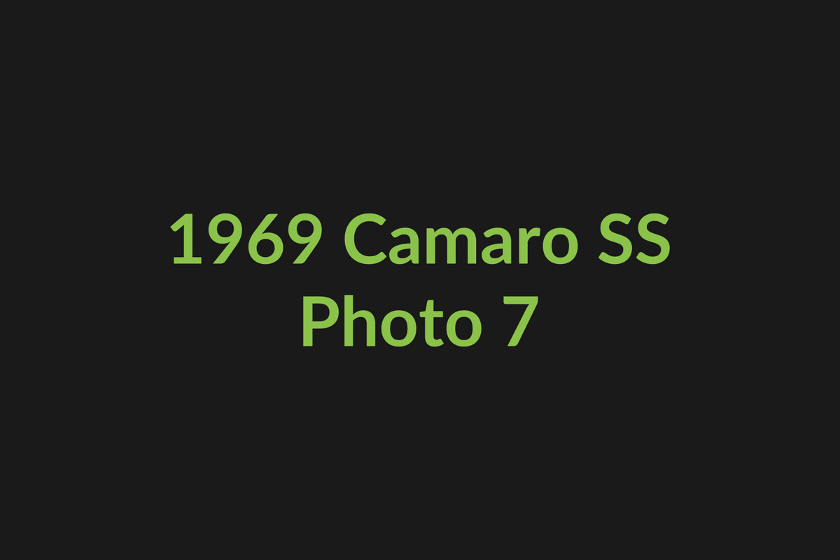 1969 Chevrolet Camaro SS photo 7