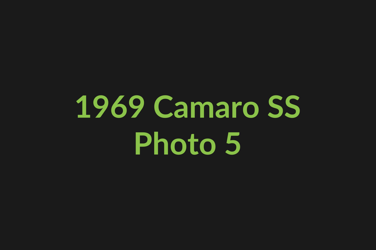 1969 Chevrolet Camaro SS photo 5