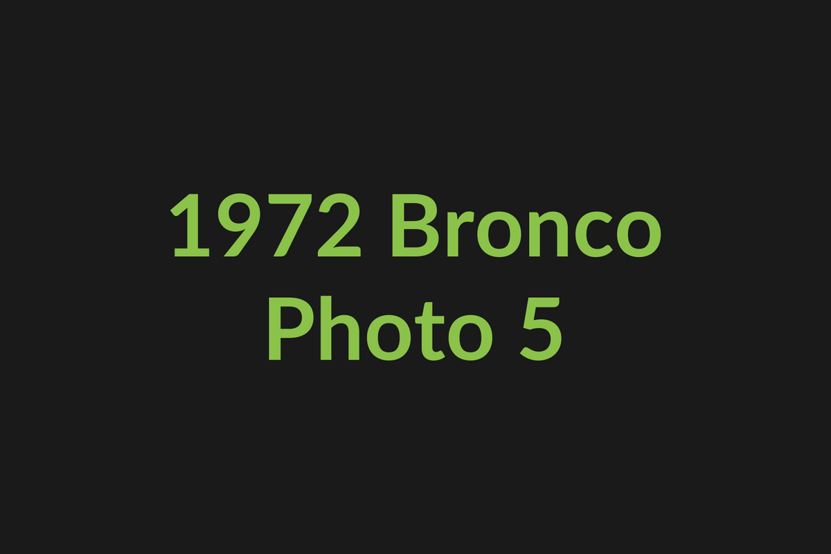 1972 Ford Bronco photo 5