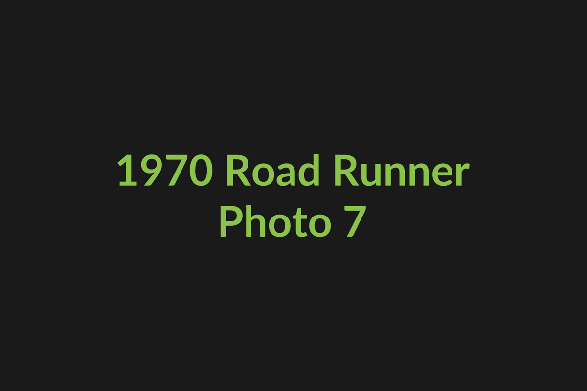 1970 Plymouth Road Runner photo 7