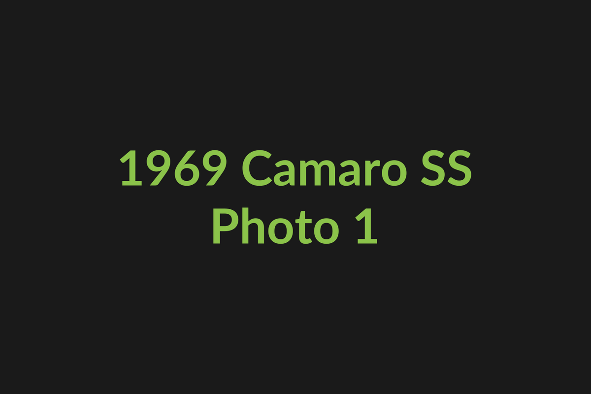 1969 Chevrolet Camaro SS photo 1