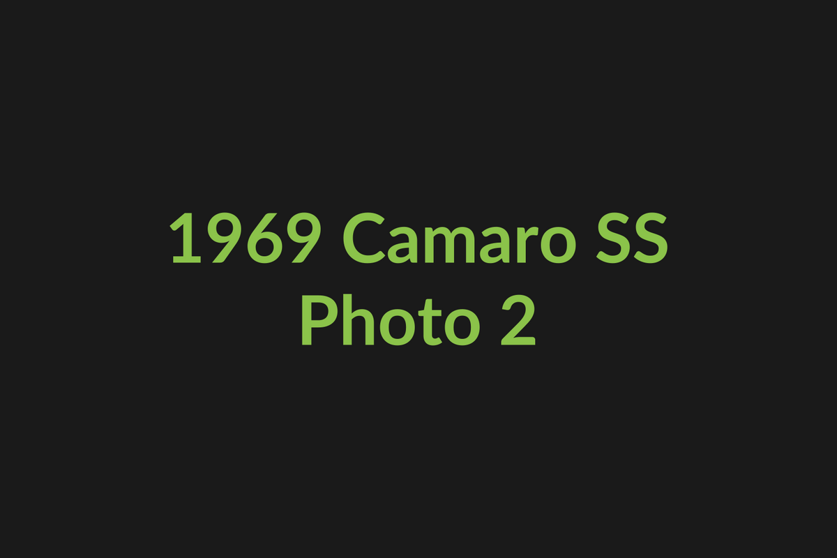 1969 Chevrolet Camaro SS photo 2