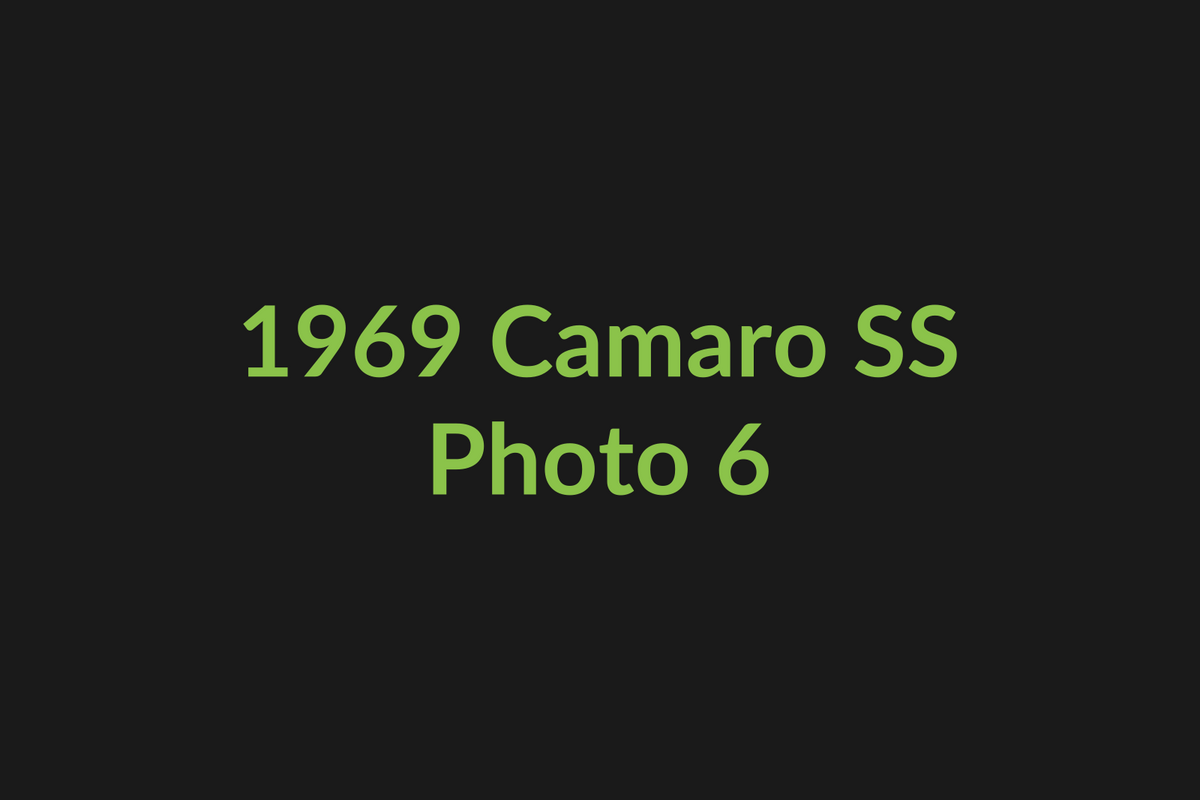 1969 Chevrolet Camaro SS photo 6