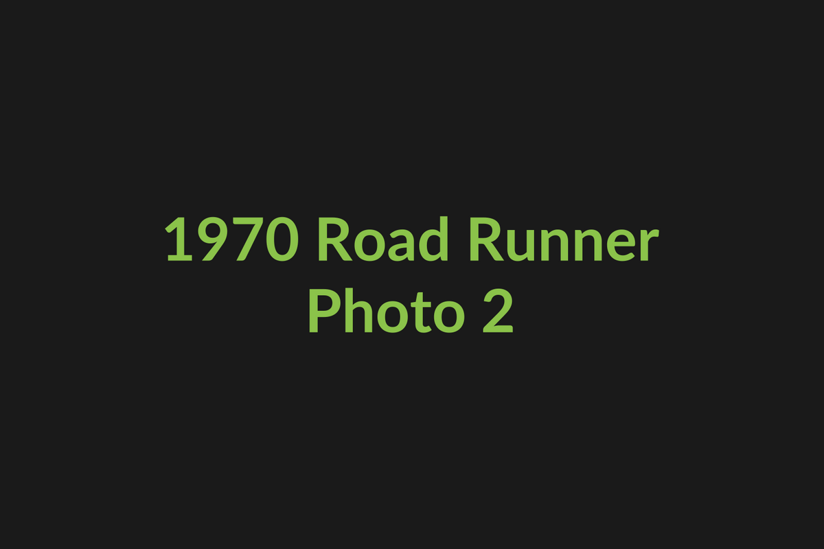 1970 Plymouth Road Runner photo 2
