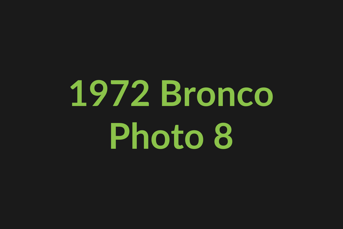 1972 Ford Bronco photo 8
